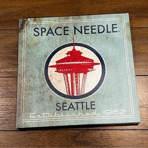 Retro Wall Art Space Needle Seattle